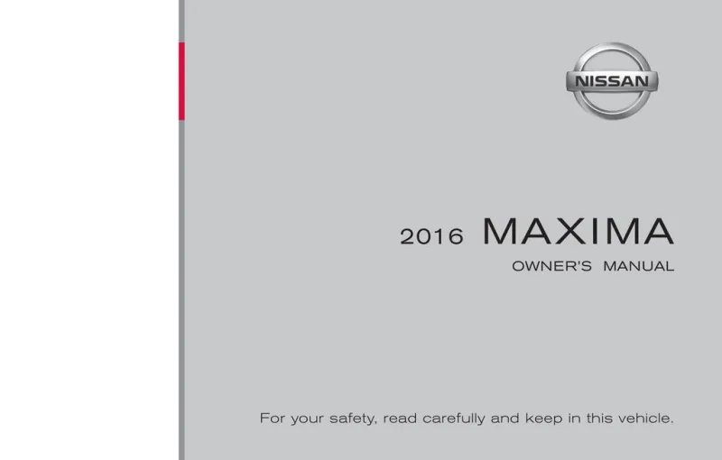 2016 Nissan Maxima owners manual