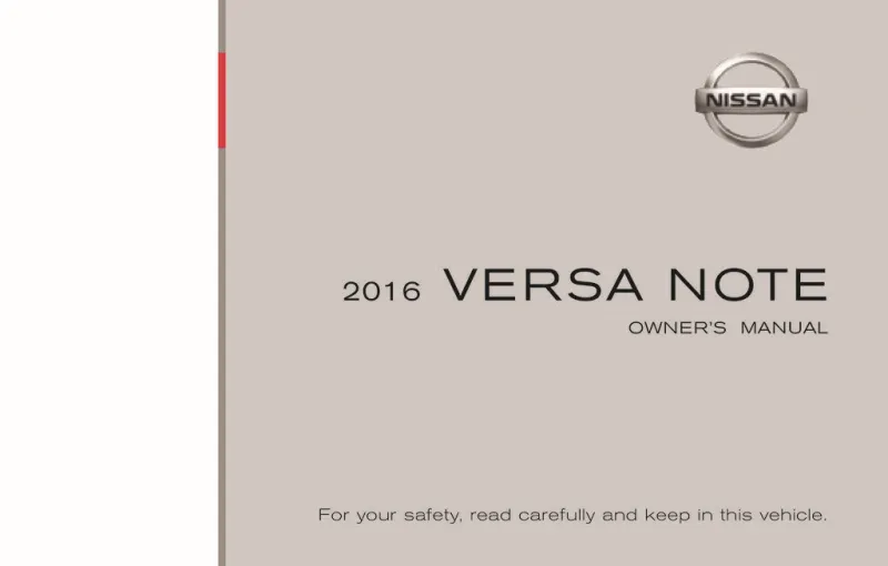 2016 Nissan Versa Note owners manual