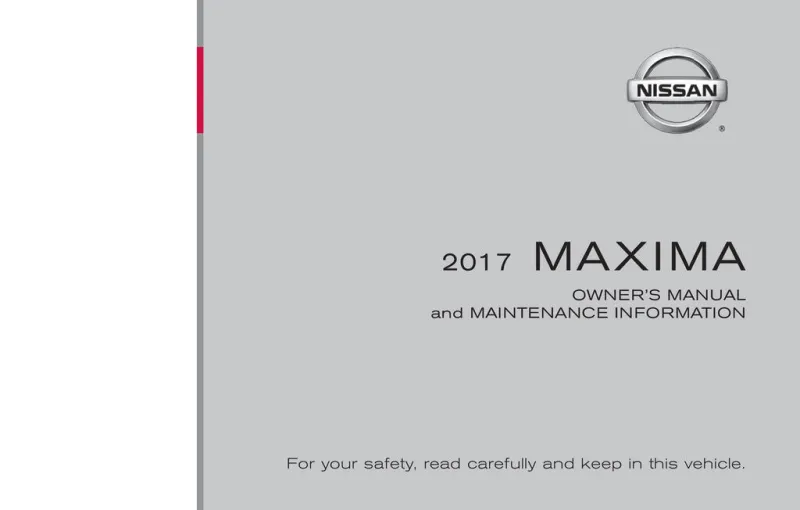 2017 Nissan Maxima owners manual