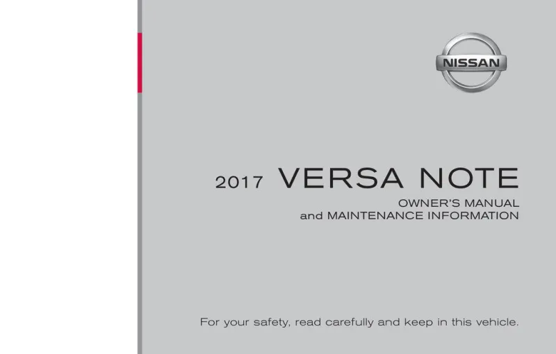 2017 Nissan Versa Note owners manual