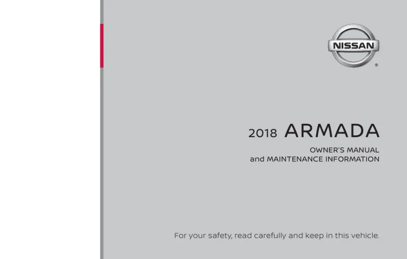 2018 Nissan Armada owners manual