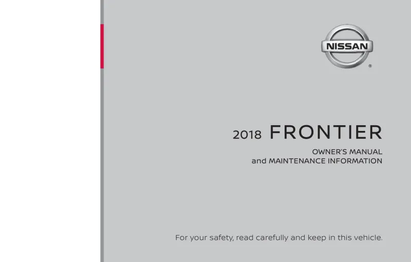 2018 Nissan Frontier owners manual