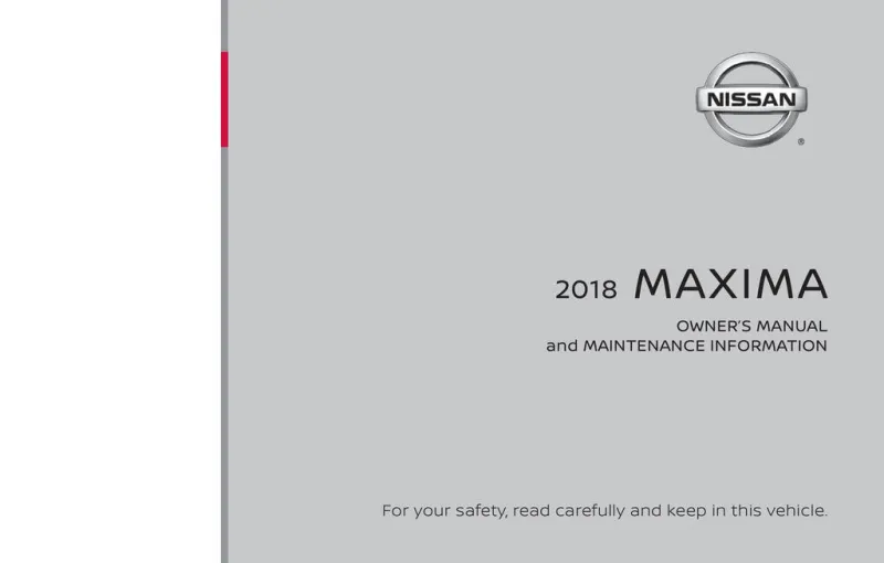2018 Nissan Maxima owners manual