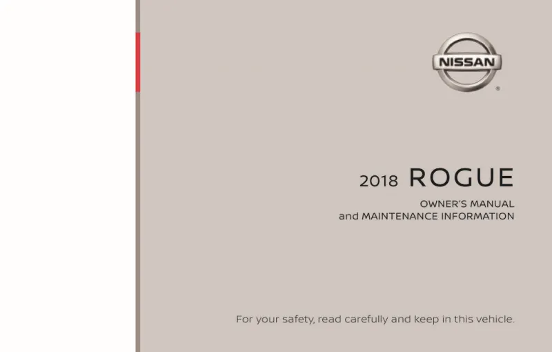 2018 Nissan Rogue owners manual