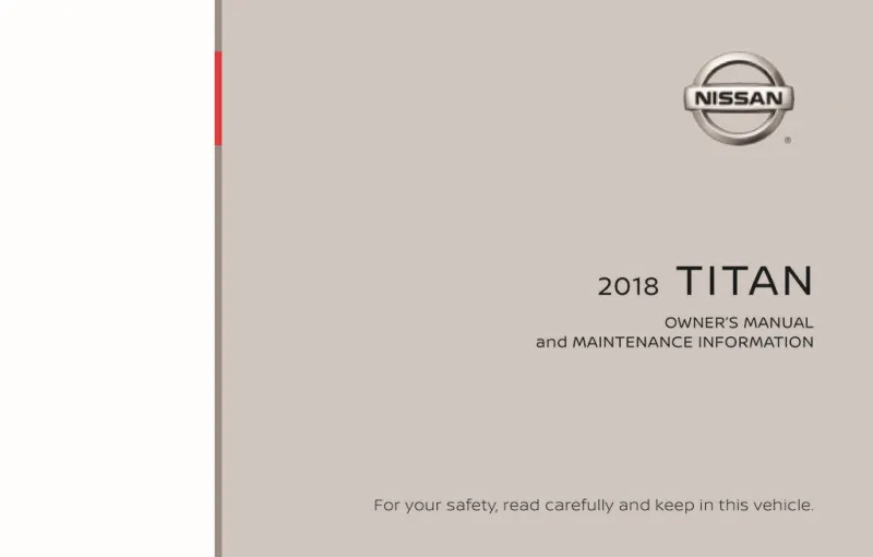 2018 Nissan Titan owners manual