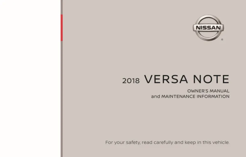 2018 Nissan Versa Note owners manual