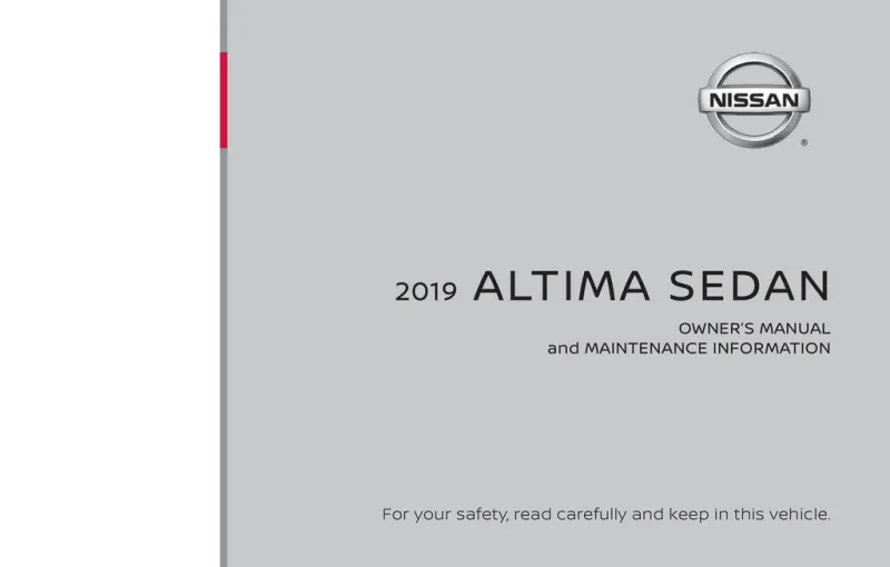 2019 Nissan Altima Sedan owners manual