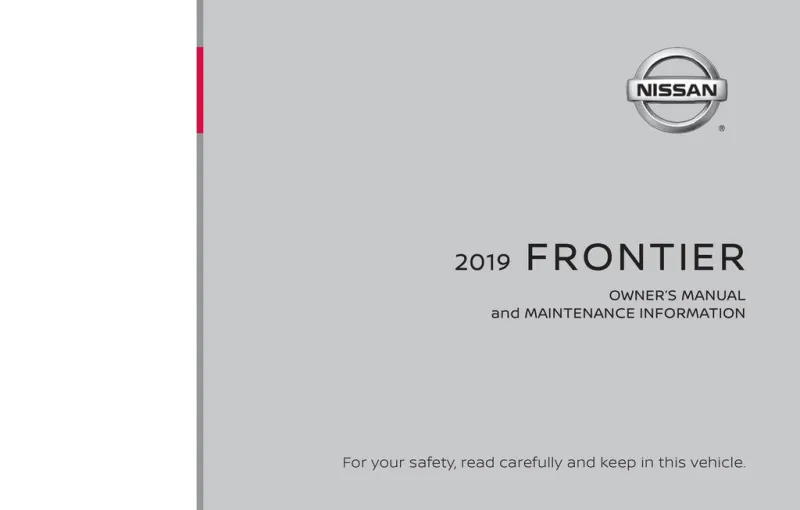 2019 Nissan Frontier owners manual