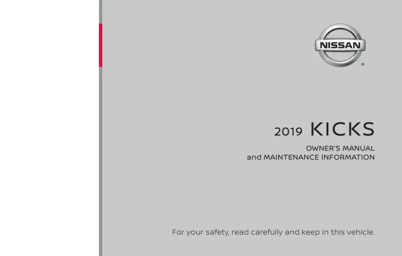 2019 Nissan Kicks owners manual