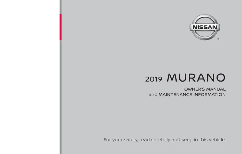 2019 Nissan Murano owners manual