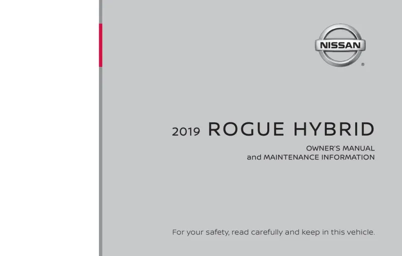 2019 Nissan Rogue Hybrid owners manual
