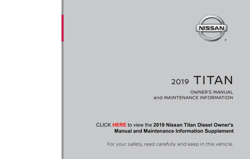 2019 Nissan Titan owners manual
