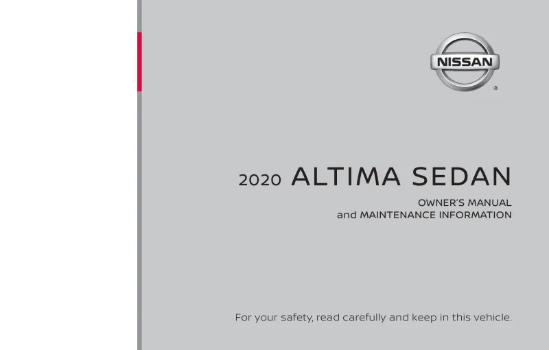 2020 Nissan Altima Sedan owners manual
