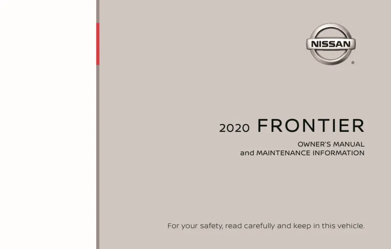 2020 Nissan Frontier owners manual