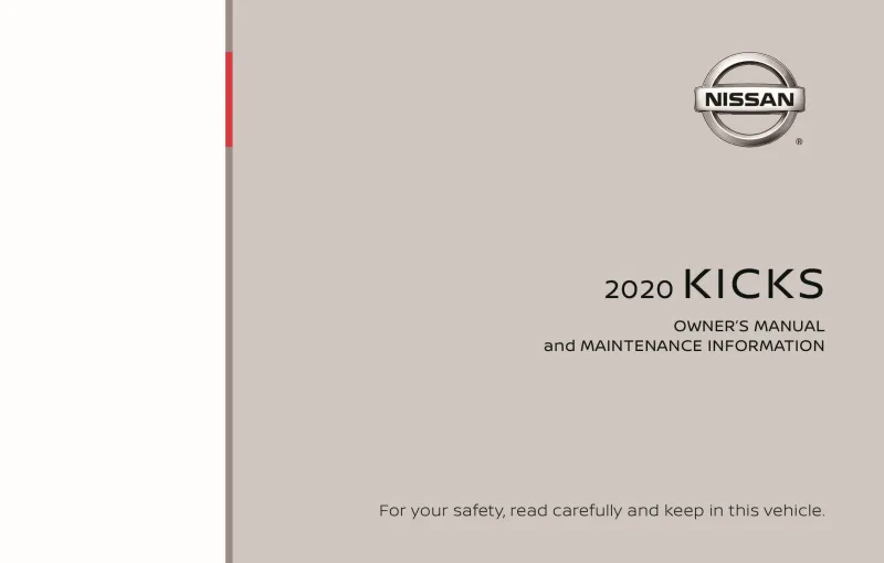 2020 Nissan Kicks owners manual