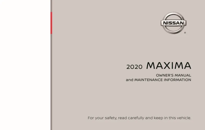 2020 Nissan Maxima owners manual