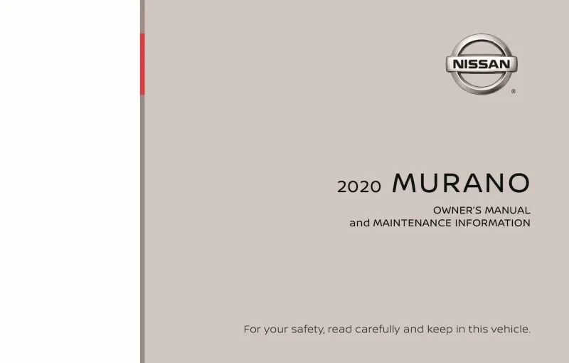 2020 Nissan Murano owners manual