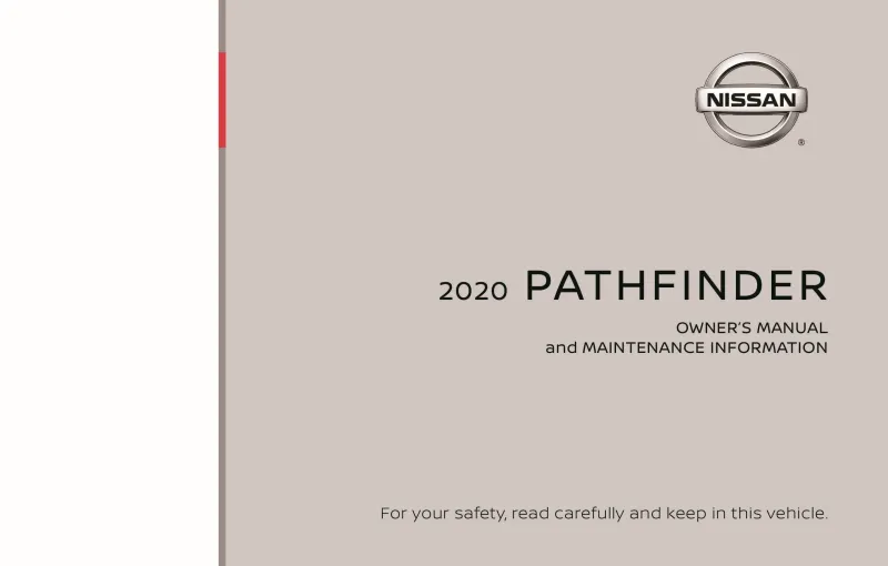 2020 Nissan Pathfinder owners manual