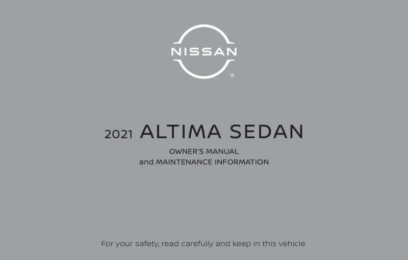 2021 Nissan Altima Sedan owners manual