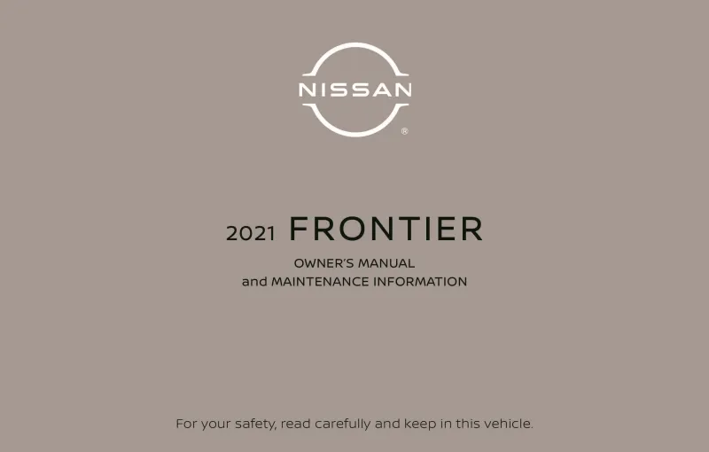 2021 Nissan Frontier owners manual