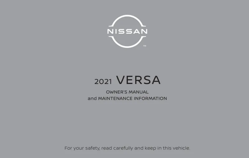 2021 Nissan Versa owners manual