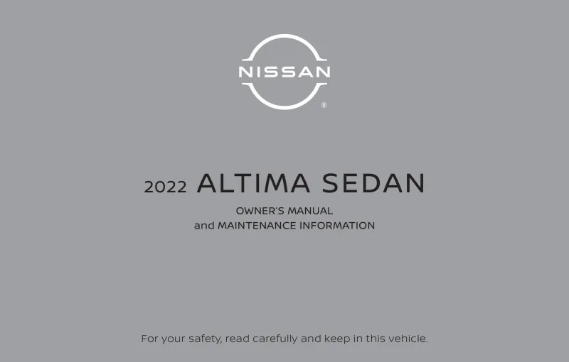 2022 Nissan Altima Sedan owners manual