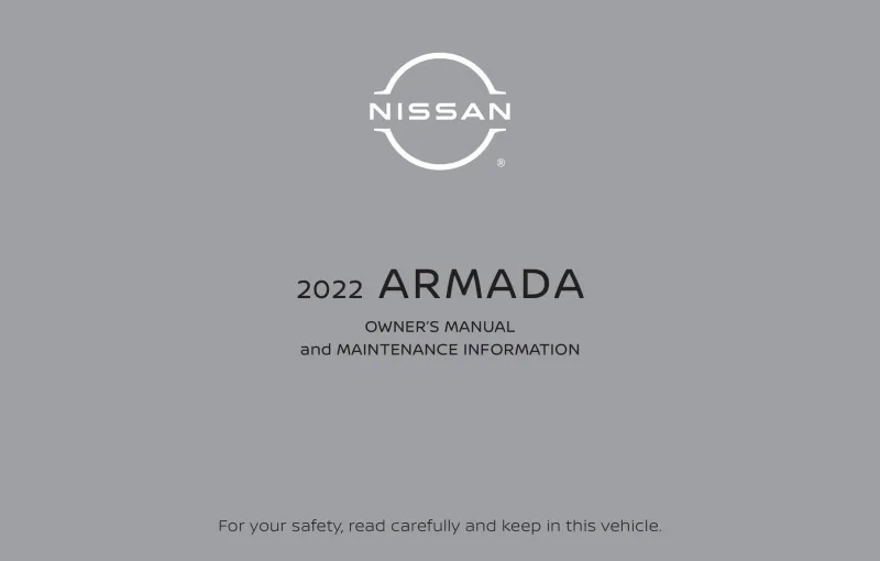 2022 Nissan Armada owners manual