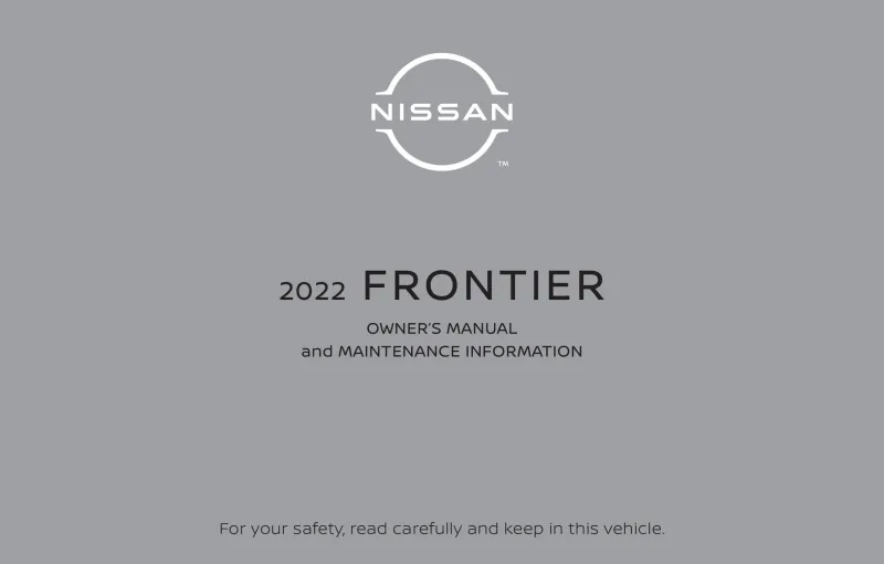 2022 Nissan Frontier owners manual