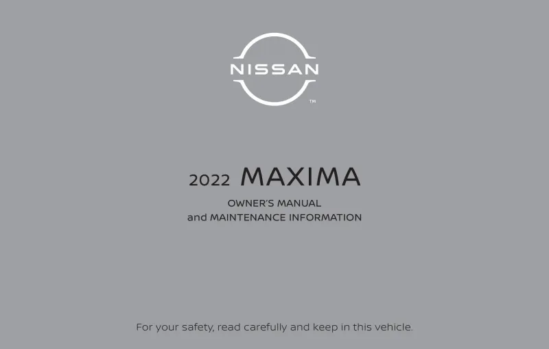 2022 Nissan Maxima owners manual