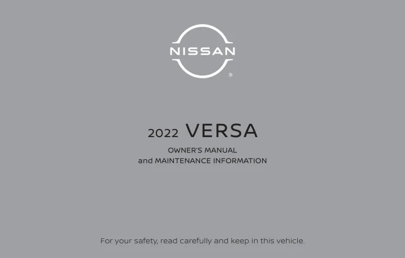 2022 Nissan Versa owners manual