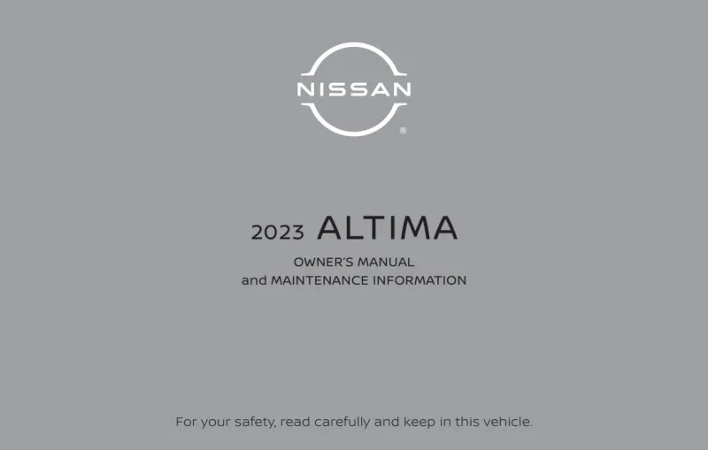 2023 Nissan Altima owners manual