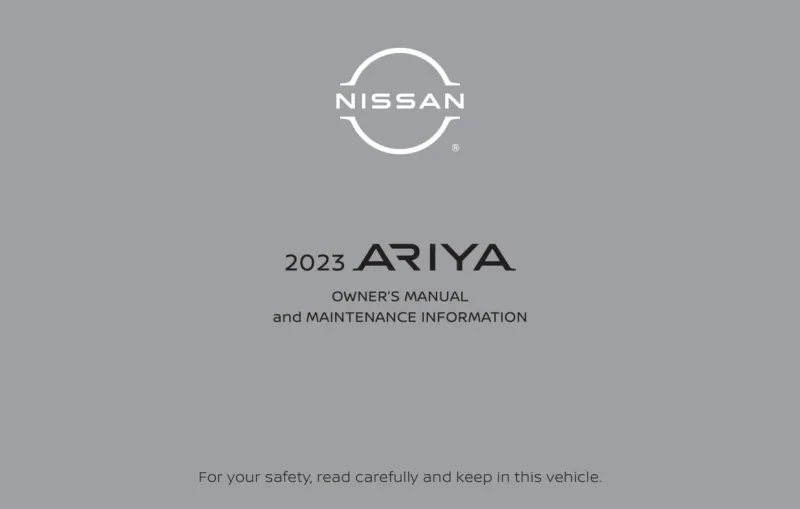 2023 Nissan Ariya owners manual