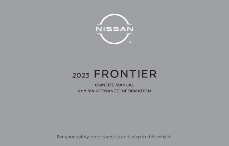2023 Nissan Frontier owners manual