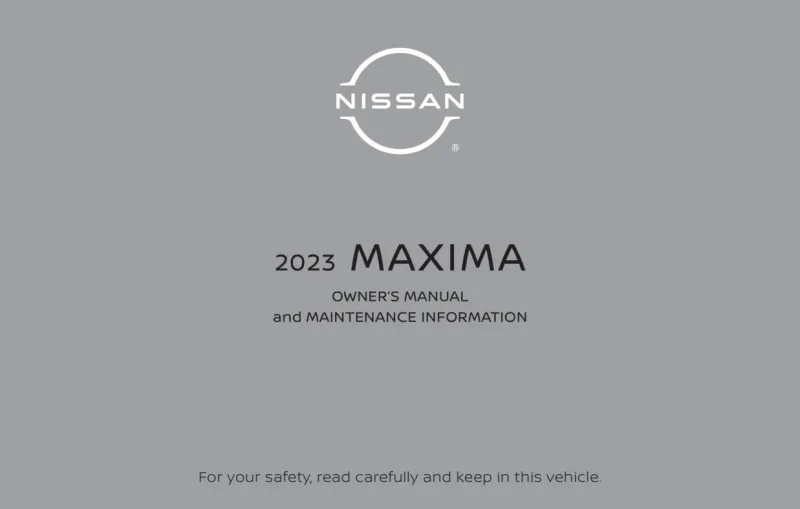 2023 Nissan Maxima owners manual