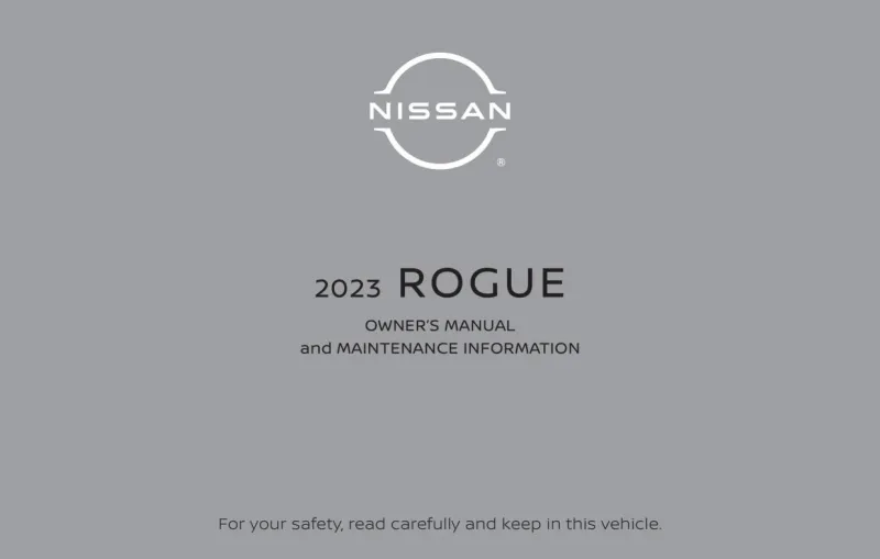 2023 Nissan Rogue owners manual free pdf