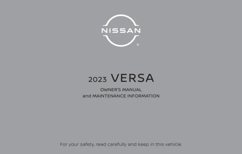 2023 Nissan Versa owners manual
