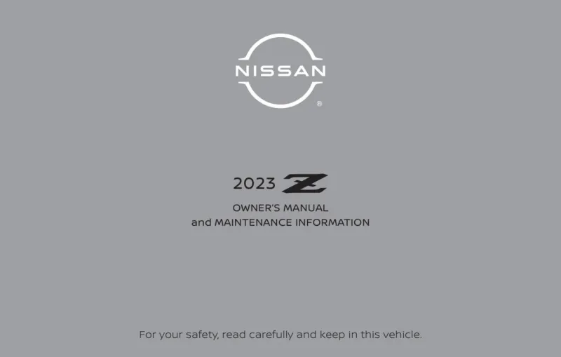 2023 Nissan Z owners manual