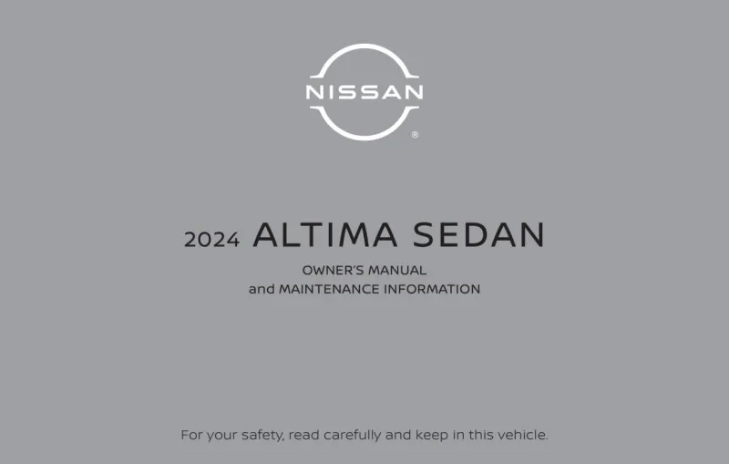 2024 Nissan Altima owners manual free pdf