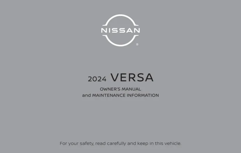 2024 Nissan Versa owners manual