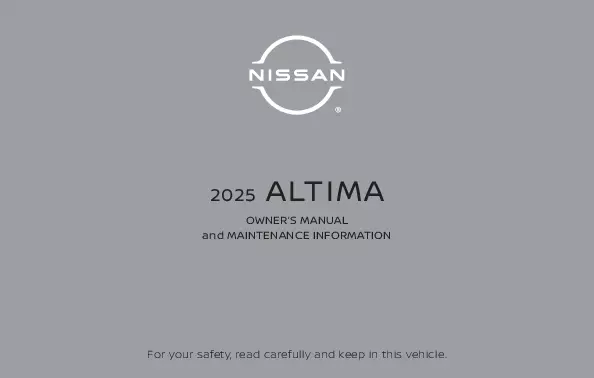 2025 Nissan Altima owners manual