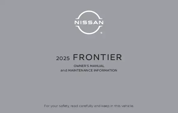 2025 Nissan Frontier owners manual