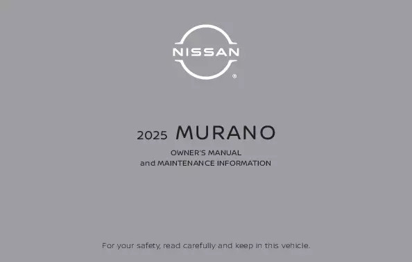 2025 Nissan Murano owners manual