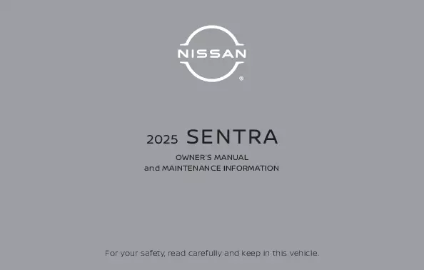 2025 Nissan Sentra owners manual