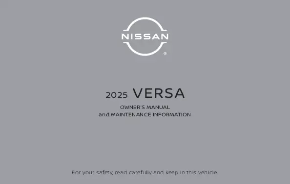 2025 Nissan Versa owners manual