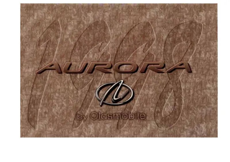 1998 Oldsmobile Aurora owners manual