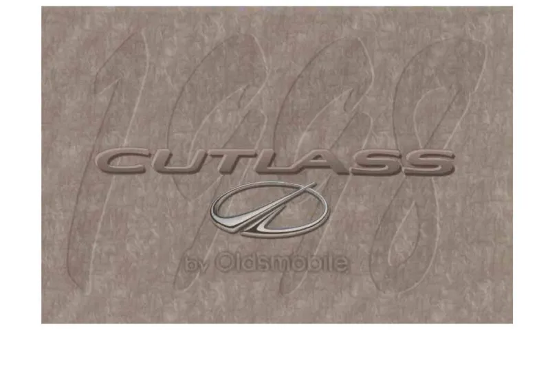1998 Oldsmobile Cutlass owners manual