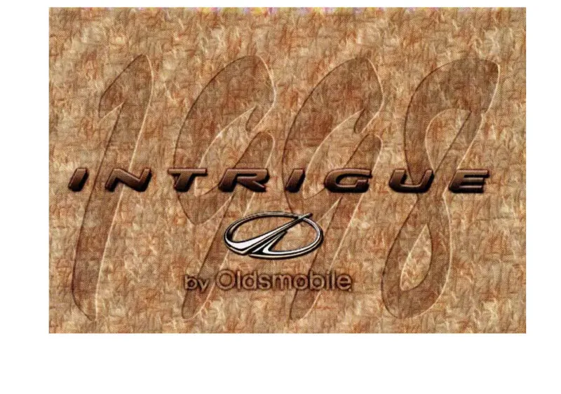1998 Oldsmobile Intrigue owners manual