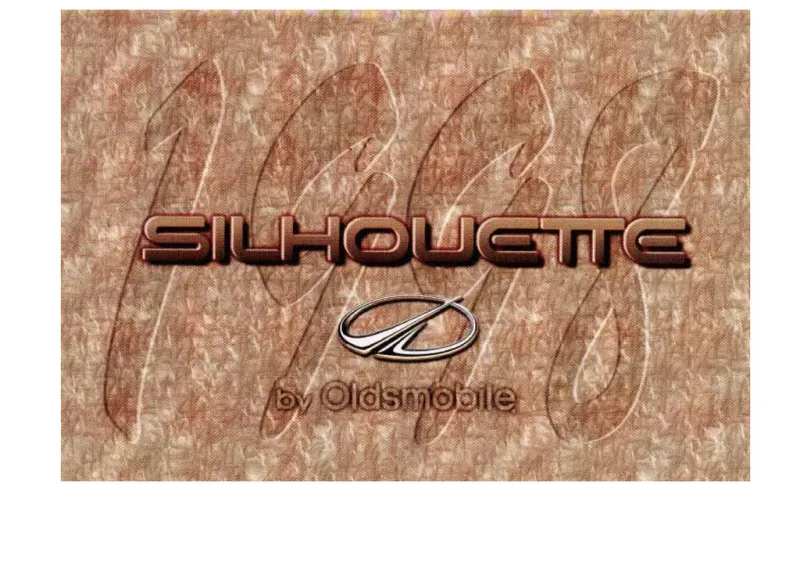 1998 Oldsmobile Silhouette owners manual