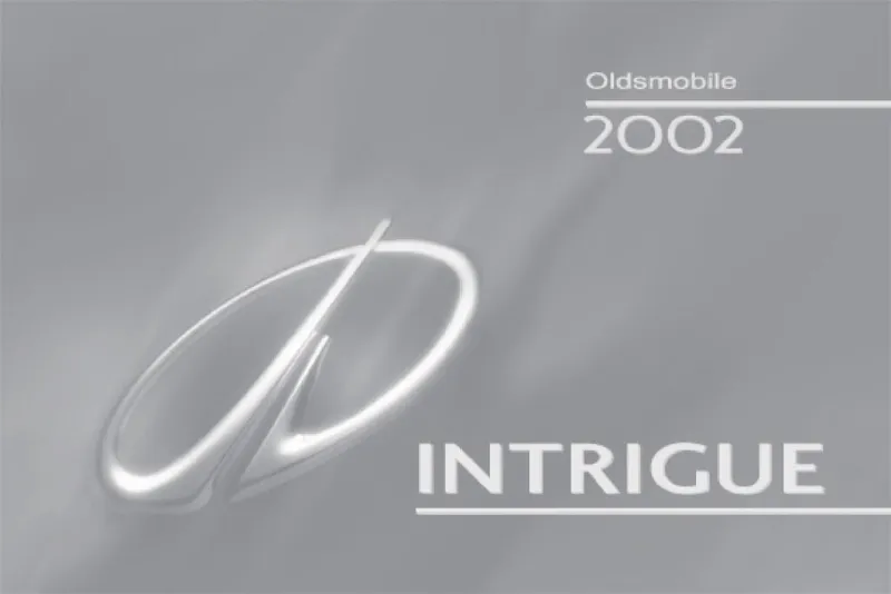 2002 Oldsmobile Intrigue owners manual