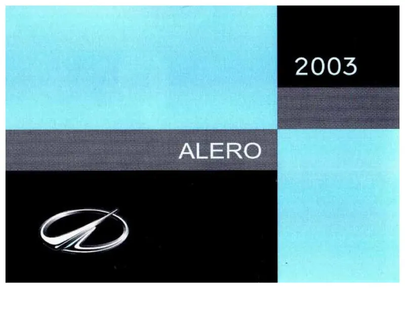 2003 Oldsmobile Alero owners manual